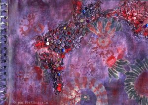 Papiertanz Glitzernetz